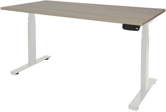 Schaffenburg Zit Sta Bureau - T-poot Elek 120x80 robson -wit frame