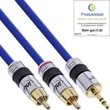 Inline 3.5mm Jack - Tulp stereo audio kabel - 25 meter