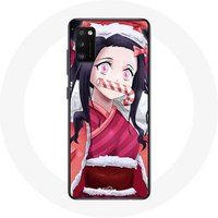 Maniacase Etui voor Oppo A16 Anime Demon Slayer Kamado Nezuko Eerste Kerstdag 2023