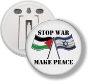Merkloos / Sans marque KadoExpress Button Met Clip - Stop War Make Peace