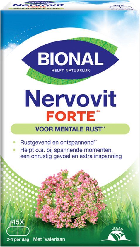 Bional Nervovit Forte - 45 tabletten - Valeriaan - Mentale rust - Vegan