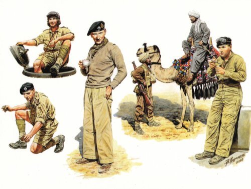 Master Box Ltd. Master Box MB3564 - Britse Armored Troops Africa