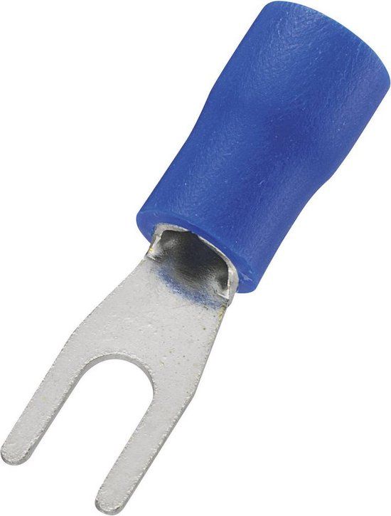 TRU COMPONENTS 737932 Vorkkabelschoen 1.50 mm² 2.50 mm² Schachtdiameter=4.3 mm Deels geïsoleerd Blauw 100 stuk(s)