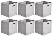 Amazon Basics Opbergkubussen - 6 stuks - Lichtgrijs