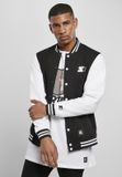 Starter Black Label Fleece College Jacket - S - Zwart/Wit