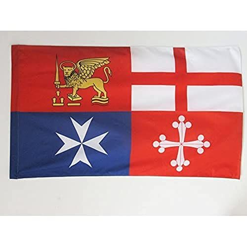 Italië 4 maritieme republieken Vlag 150x90 cm - Italiaanse marinevlag
