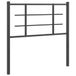 VidaXL Hoofdeind & Voeteind Zwart 107 cm Metaal