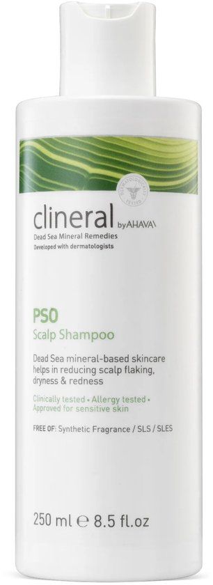AHAVA Clineral PSO Shampoo - 250ml - For Sensitive Scalp - Relieves Psoriasis Symptoms