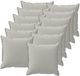 vidaXL Housse de coussin 12 pièces bois gris 50 x 50 cm polyester