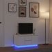 vidaXL Tv-meubel met led-verlichting 100x41x50 cm wit