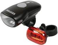 Lampa Fietslampenset voor- en achterlicht 120 lm met 3 lichtmodi Zwart
