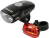 Lampa Fietslampenset voor- en achterlicht 120 lm met 3 lichtmodi Zwart