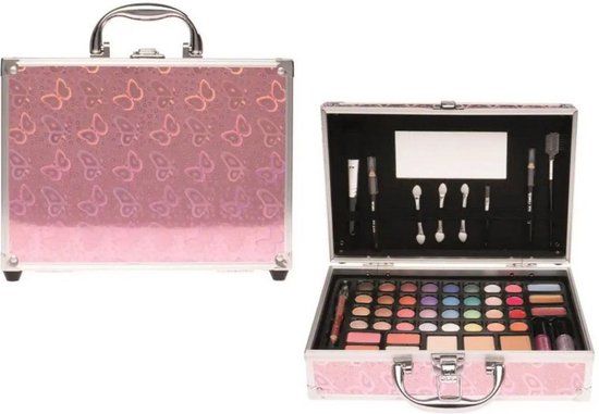 Casuelle Make Up Koffer Roze Met Vlinder Finish
