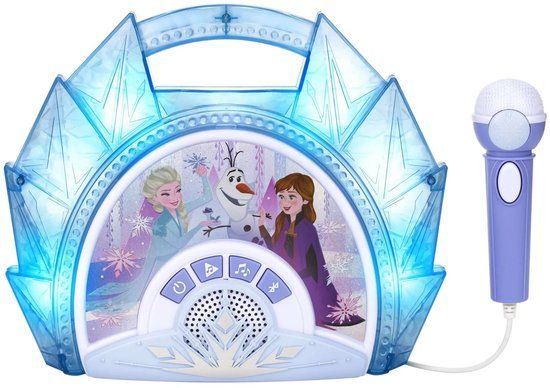 eKids Frozen 2 FR-115.emv9M Sing Along Boombox met verlichting, microfoon, paarsblauw