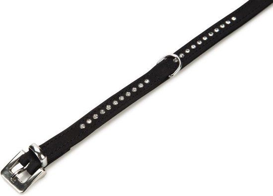 Beeztees Buffalo Halsband Hond Leer Zwart 30-36 cm