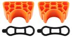 Orange Garde-boue de guidon de vélo - Protège-levier de frein - Protège-levier de vitesses