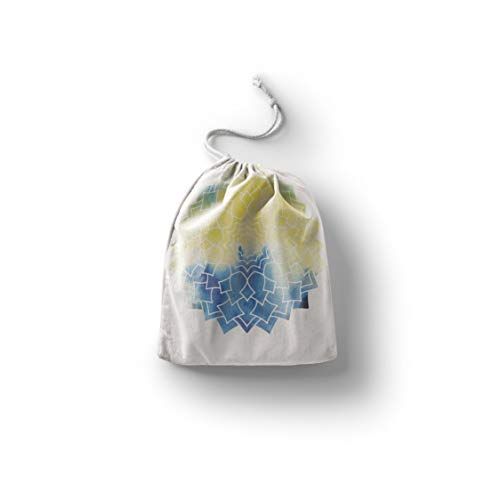 Bonamaison Bedrukte katoenen tas met trekkoord - 20 x 30 cm