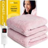 Cosi Home Luxe Elektrische Deken van Kunstbont - 180 x 130 cm - Roze