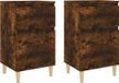 vidaXL Nachtkastjes - Set van 2 - Gerookt Eikenkleurig - 40x35x70 cm