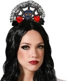 Atosa Halloween/horror verkleed diadeem/tiara hoedje - queen/princess - kunststof - dames/meisjes