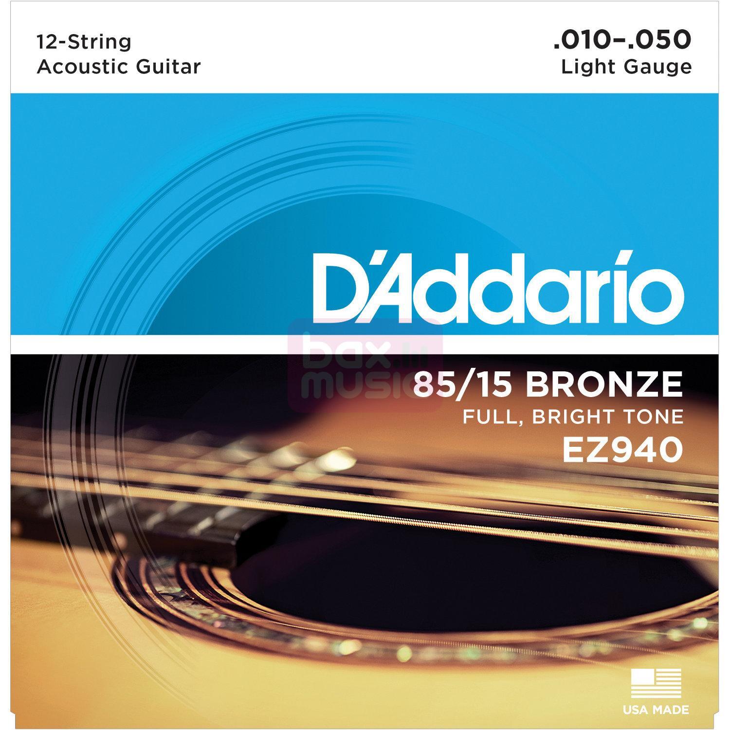 D'ADDARIO Daddario EZ940 snarenset voor 12-snarige akoestische gitaar