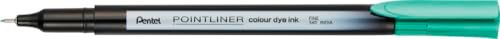 Pentel Pointliner colour S40 Fineliner - dye ink, 0,4 mm, zeegroen (12 stuks)
