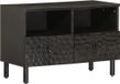 vidaXL Tv-meubel 70x33x46 cm massief mangohout zwart