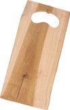 Merkloos Houten serveerplank/tapasplank/serveerblad met handvat 42 cm