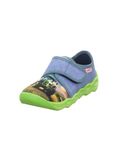 SUPERFIT Huisschoenen 'Bubble' sand / blauw denim / limoen
