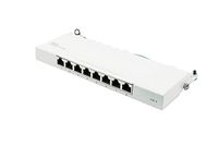 Patchpaneel/patchpaneel - desktop - cat. 6, 250 MHz - GIGABIT-geschikt - 8-Port - 0,5 HE - STP afgeschermd - zonder gereedschap te openen - zuiver wit (RAL9010)