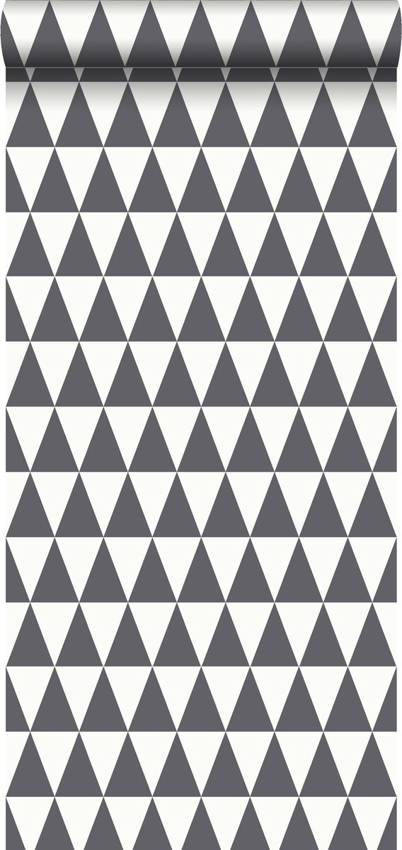 Esta Home behang grafisch geometrische driehoeken zwart en wit