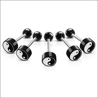 Stalen logo Tongpiercing met Motief - Zilverkleurig - 1.6mm - Mannen