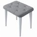Atelier Del Sofa Stijlvolle poef, zwart en wit, 45 x 45 x 35 cm