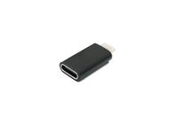 System-S USB 3.1 adapter type C bus naar 2.0 Micro B stekker in zwart