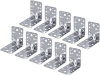 Alberts 848224 hoekanker extra sterk met rib | rvs | 90 x 90 x 65 mm | Set van 10