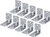 Alberts 848224 hoekanker extra sterk met rib | rvs | 90 x 90 x 65 mm | Set van 10