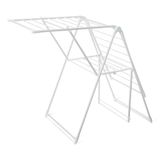 Amazon Basics Opvouwbaar 2-vleugelig metalen droogrek voor kleding, 61x23,6x39,3 inch, wit