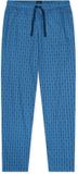 Schiesser pyjamabroek jersey blue met print