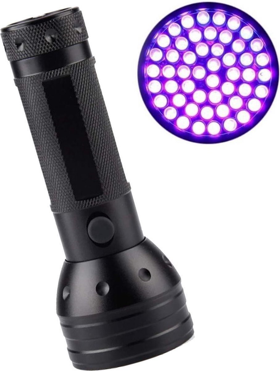 Nomfy Ultra Violet Zaklamp LED Incl. Batterijen - UV Zaklamp Met LED Verlichting Black Light - UV Zaklamp LED Zaklamp Ultra Violet Blacklight Zwart