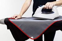SMART-T-HAUS Anti-glans en anti-Burn doorschijnend ijzeren beschermdoek, wit met rode rand, 60 x 40 cm