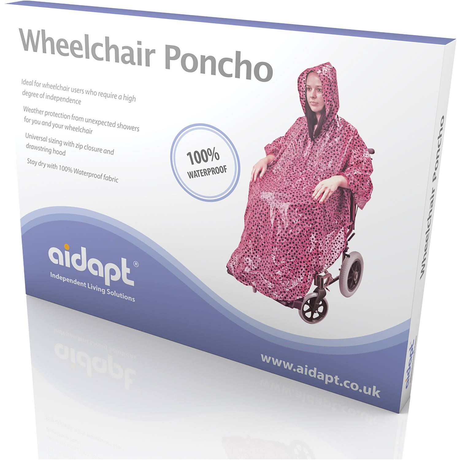 Aidapt poncho voor rolstoel - 100% waterproof - polyester