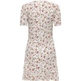 ONLY ONLYMOLLY S/S V-NECK DRESS JRS NOOS, Cloud Dancer/Poetric ditsy