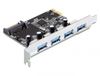 DeLOCK 89297 Carte d'interface/adaptateur Interne USB 3.2 Gen 1 (3.1 Gen 1) PCIe Noir, Argent