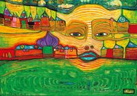 Bluebird Puzzle puzzle Hundertwasser - Irinaland over the Balkans 1000 pièces