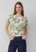 s.Oliver T-shirt met ronde hals en korte mouwen voor dames, maat 46, lichtolijfgroen