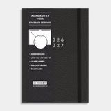 De Hobbit Hobbit Zakenagenda 2026-2027 - Afsprakenagenda A5 (14,8 x 21 cm) - Tijdindeling per uur - 1 week over 2 pagina's Flexibele Kaft - Zwart Lederlook