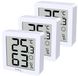 WS9425 Set van 3 witte hygrometer thermometers met magnetische houder en 3 thermometers WS9425 in verpakking