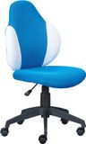 Interlink Kinder Bureaustoel - Blauw/Wit - Mesh - 52x56x94-104cm