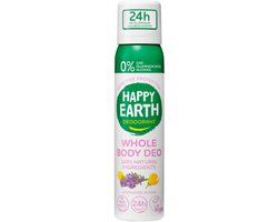 Happy Earth 100% Natuurlijke Body Deo Spray Lavender Ylang - 100 ml