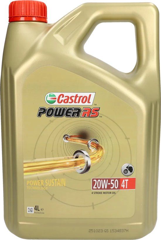 Castrol Power RS 4T 20W50 olie 4 liter